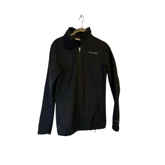 Columbia Women’s Softshell Jacket Size Medium Black Omni-Shield Full Zip Fleece - Picture 1 of 7
